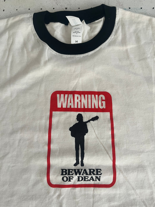 Dean Johnson - Beware of Dean Black/Cream Ringer T-Shirt